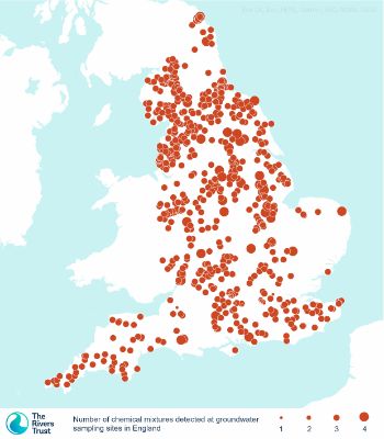 Chemical mixtures map groundwater