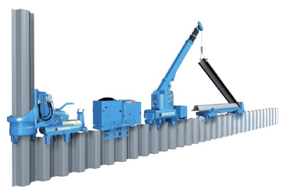 Giken piling rig