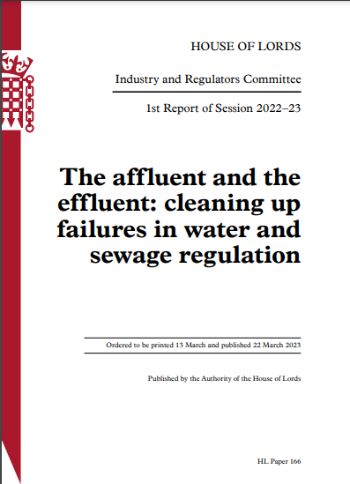 HOL INDUSTRY REGULATORS COMMITTEE OFWAT REPORT MAR 2023