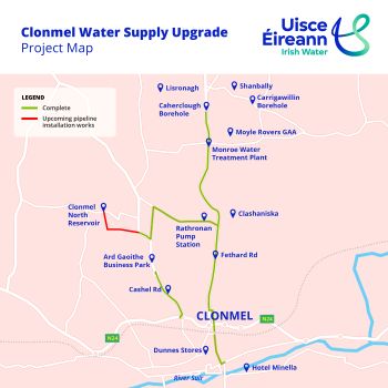 UISCE EIREANN Clonmel Water Supply Project Map