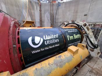 UNITED UTILITIES TUNNEL BORING MACHINE BETTY